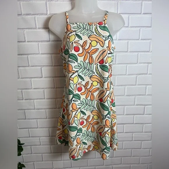 Free Assembly Leaf Print Dress/juniors XL - Picture 3 of 10